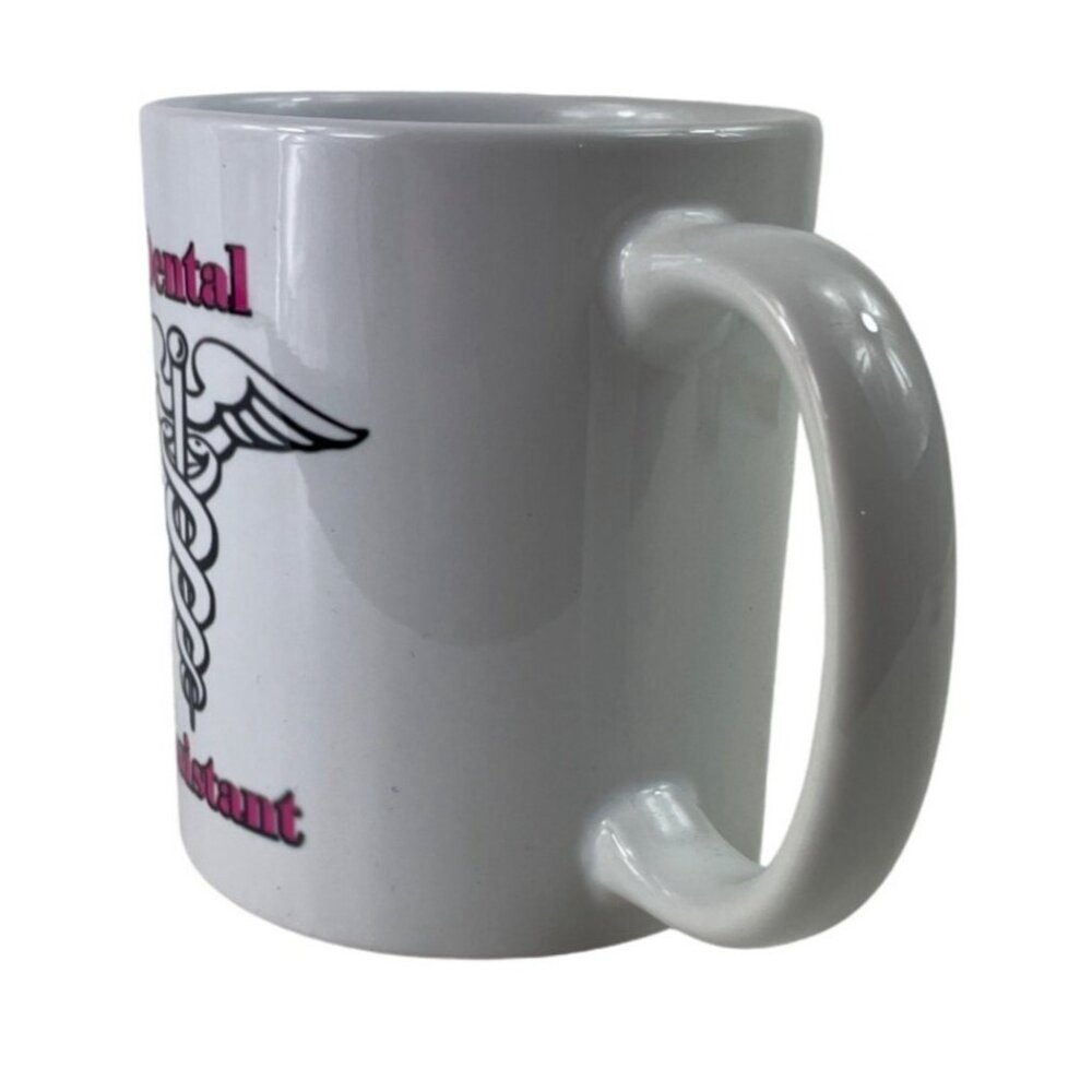 Dental Assistant White & Pink Ceramic Coffee Mug Cup - Picture 2 of 8